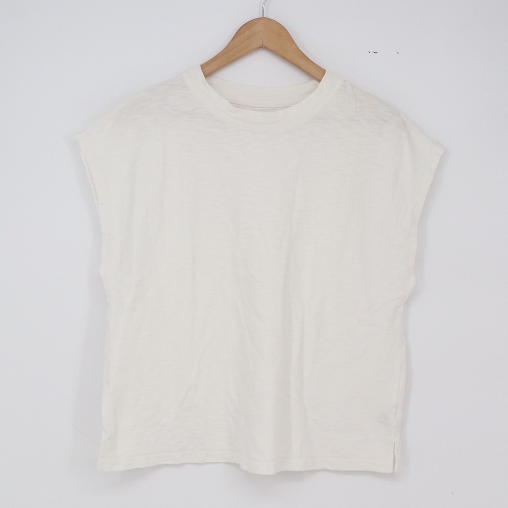 Universal Thread T-Shirt Womens XL Muscle Tee Cream Slub Cotton Solid Excellent